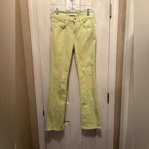 Just Joe Lime Green Flare Jeans